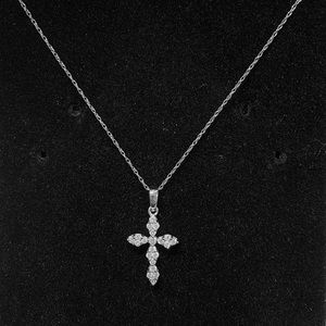 White Gold Cross Pendant necklace